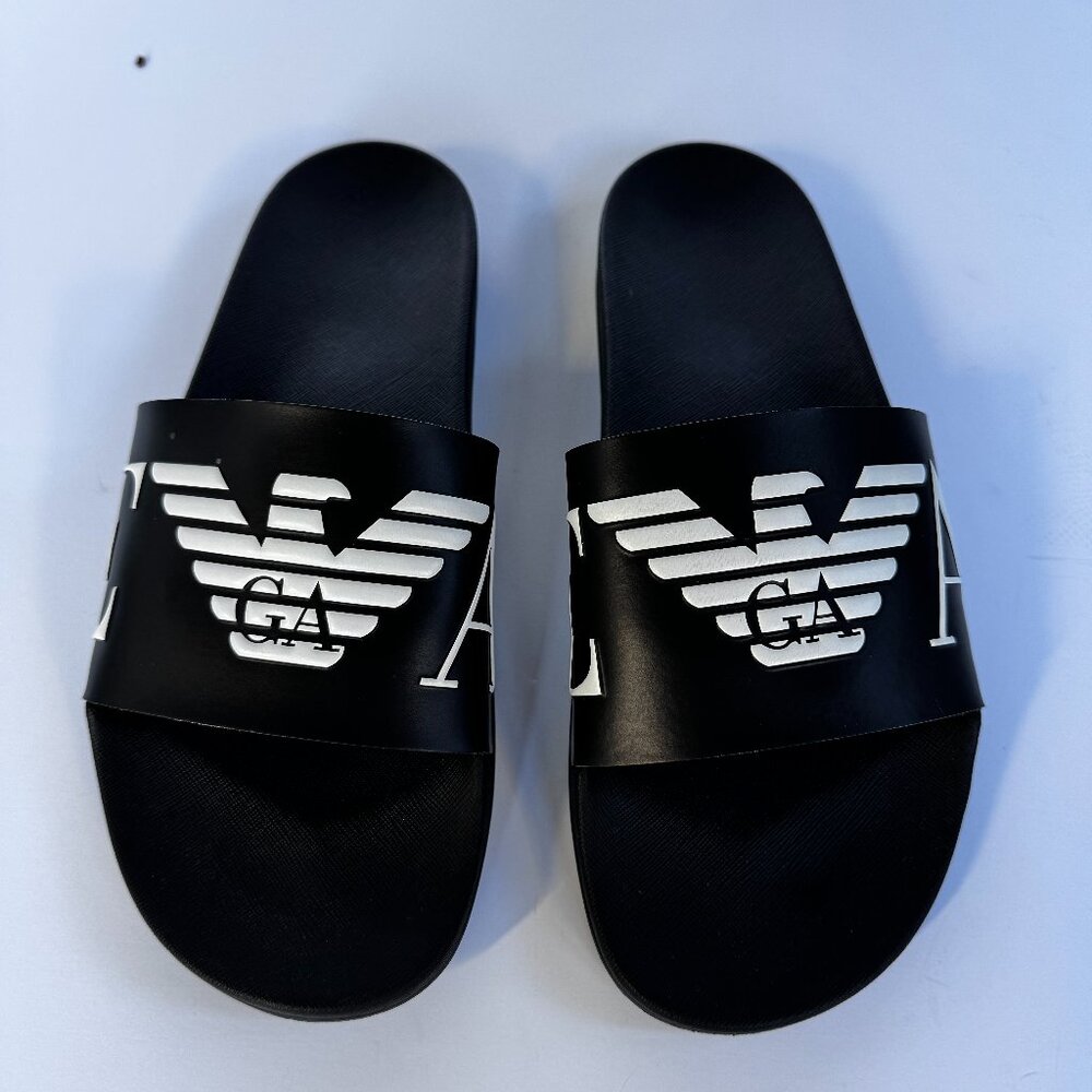 Armani SLIDERS WITH OVERSIZED LOGO